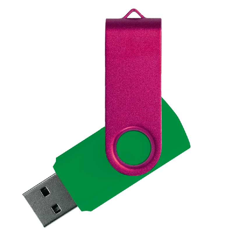 Флеш накопитель USB 2.0 Twister Сolor Mix 16GB, пластик Софт Тачметалл
