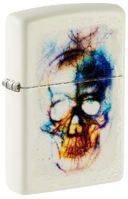 Зажигалка ZIPPO Skull Design с покрытием Glow In The Dark Green, латунь, 38x13x57 мм