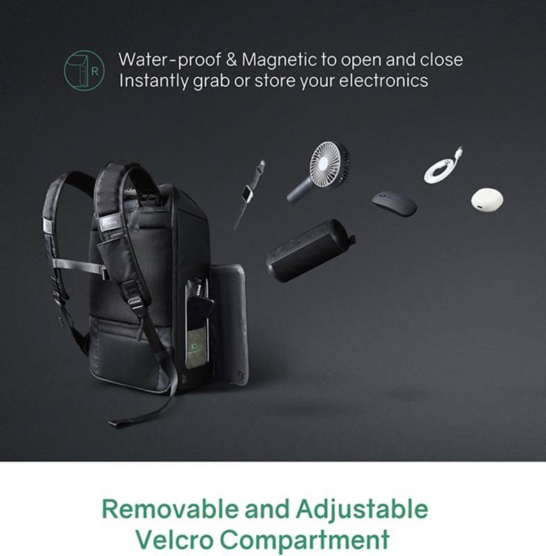 Рюкзак KORIN FlipPack 47х30х17 см, зеленый/черный