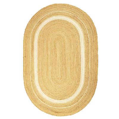 Ковер из джута овальный с вставками  из коллекции ethnic, 160х230см