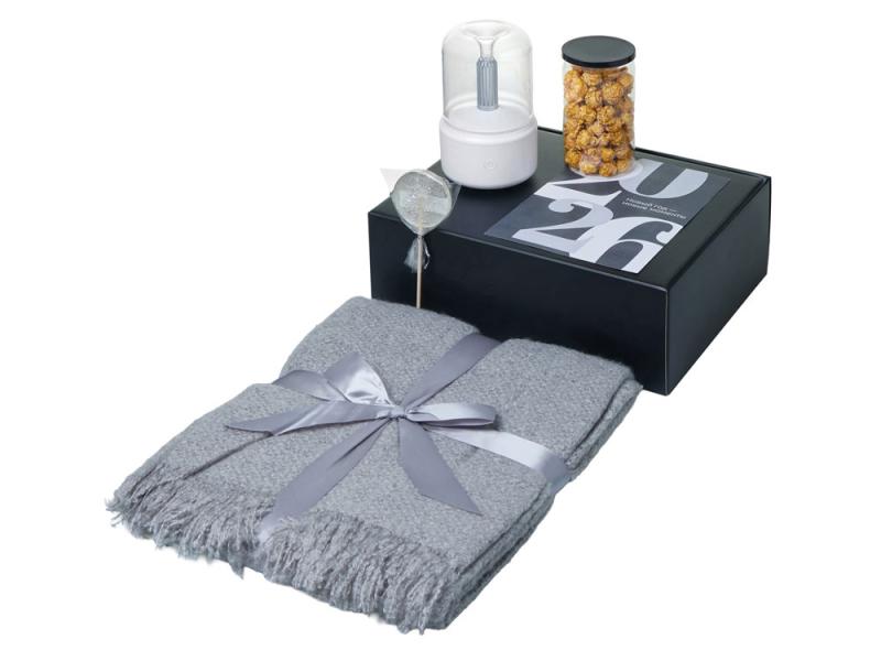 Подарочный набор Re:Snug с пледом, увлажнителем и попкорном