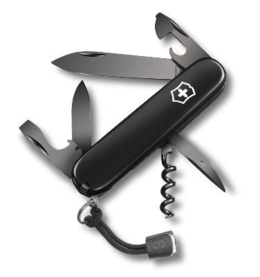 Нож перочинный VICTORINOX Spartan Onyx Black, 91 мм, 12 функций, со шнурком в комплекте