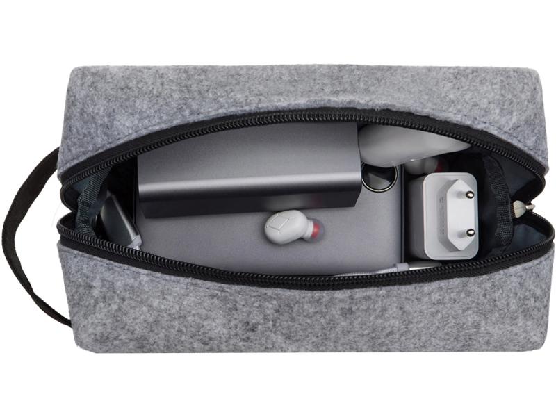 Органайзер для электроники и проводов Felt из RPET-фетра с ручкой