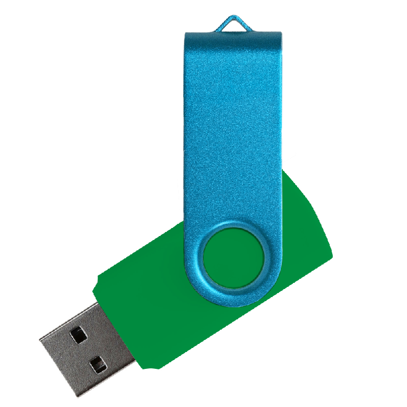 Флеш накопитель USB 2.0 Twister Сolor Mix 16GB, пластик Софт Тачметалл