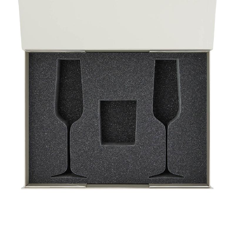 Ложемент под свечу Энигма (Enigma) + 2 бокала для шампанского в среднюю коробку-трансформер (арт. 695721)