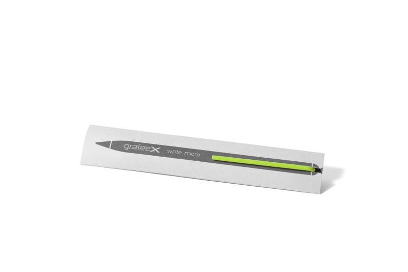 Карандаш GrafeeX с зеленым клипом в чехле