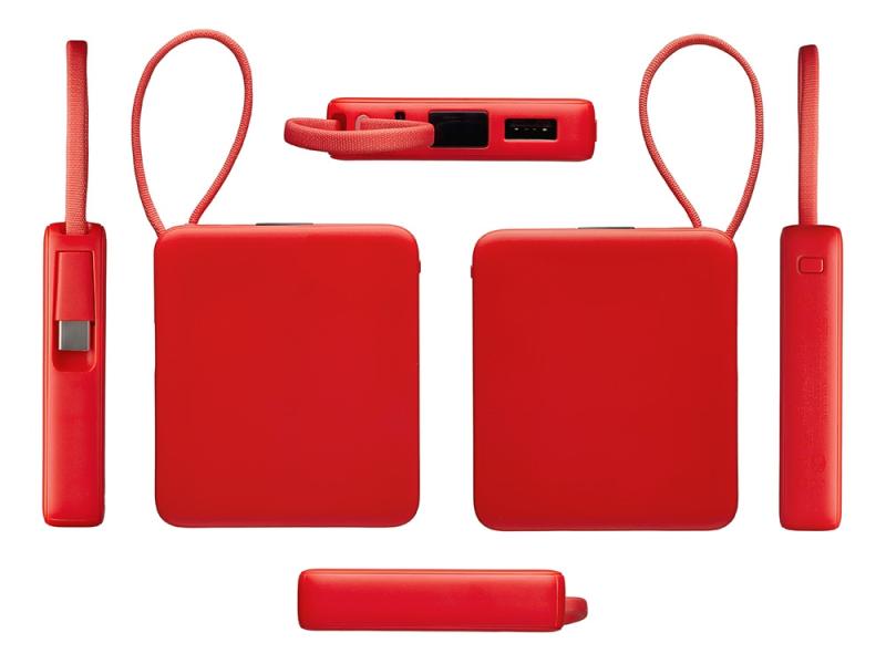 Внешний аккумулятор со встроенным кабелем USB-C Дэнси, 5000 мАч