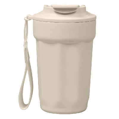 Термокружка Nara, вакуумная, стальная, 410 мл, матовая, кремовая