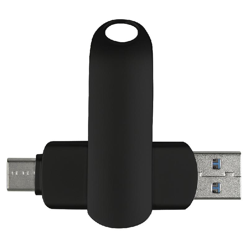 Флеш накопитель  USB 3.0 + TYPE C Cupertino, металл, 32 GB