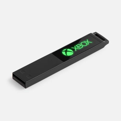 Флешка markBright Black с зеленой подсветкой