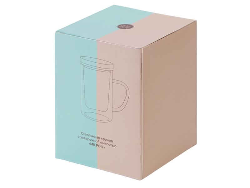 Стеклянная кружка с заварочной емкостью Milfoil