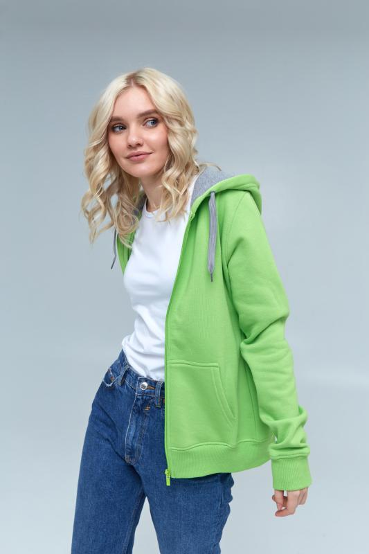 Толстовка женская STAN с капюшоном на молнии футер с начёсом 280