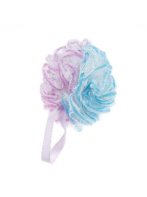 Мочалка Dewal Beauty для тела, 70г ( с голубым, фиолетовым,), 1шт