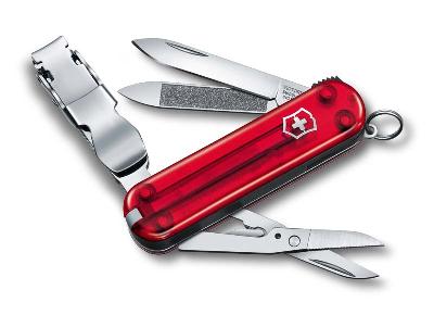 Ножбрелок VICTORINOX NailClip 580, 65 мм, 8 функций, полупрозрачный