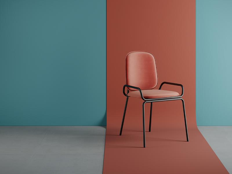 Стул ror, double frame, велюр