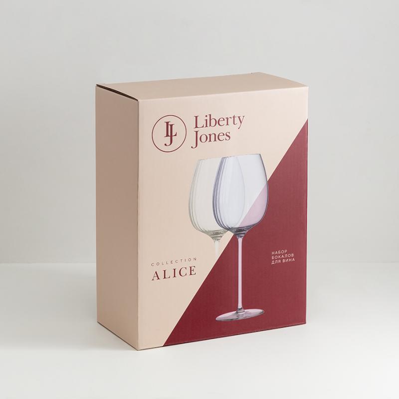 Набор бокалов для вина alice в подарочной упаковке, 520 мл, 2 шт.