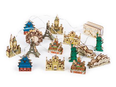 Ёлочная гирлянда Достопримечательности мира