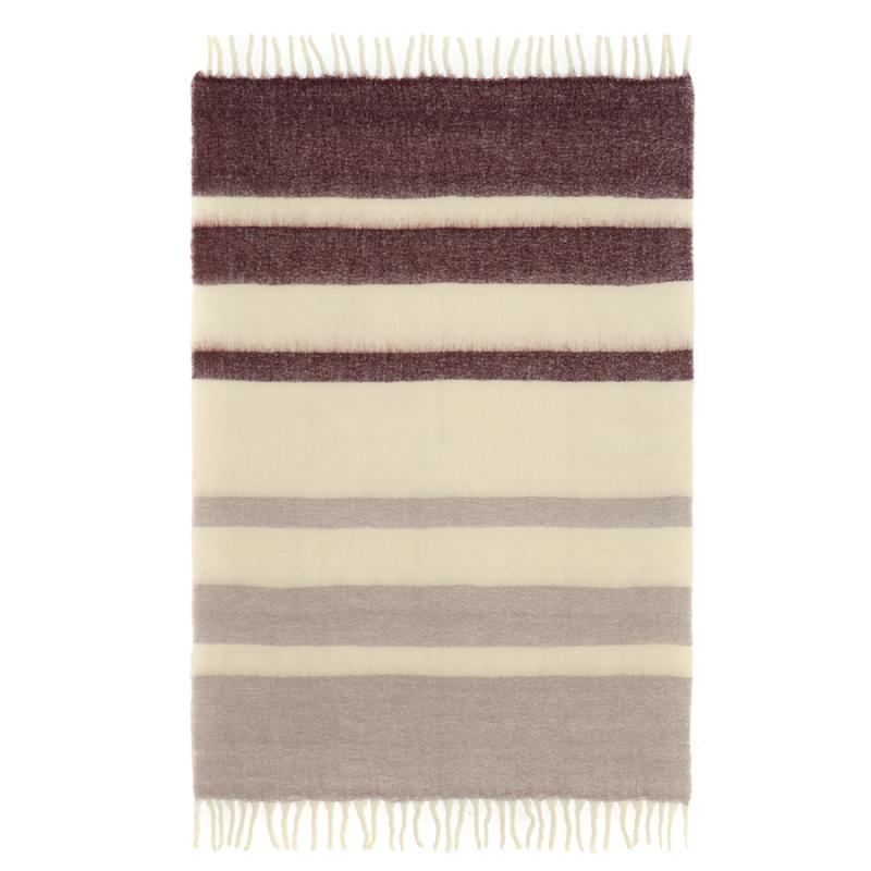 Плед мохер over horizon цвета марсала из коллекции trendy ruffles, 130х180 см