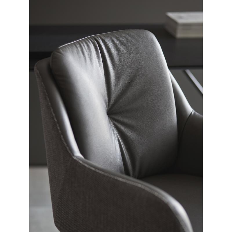 Стул на колесиках allar, экокожа, рогожка