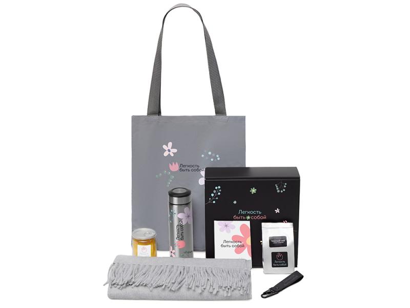 Подарочный набор Re:f. Walk с палантином, шопером и термосом