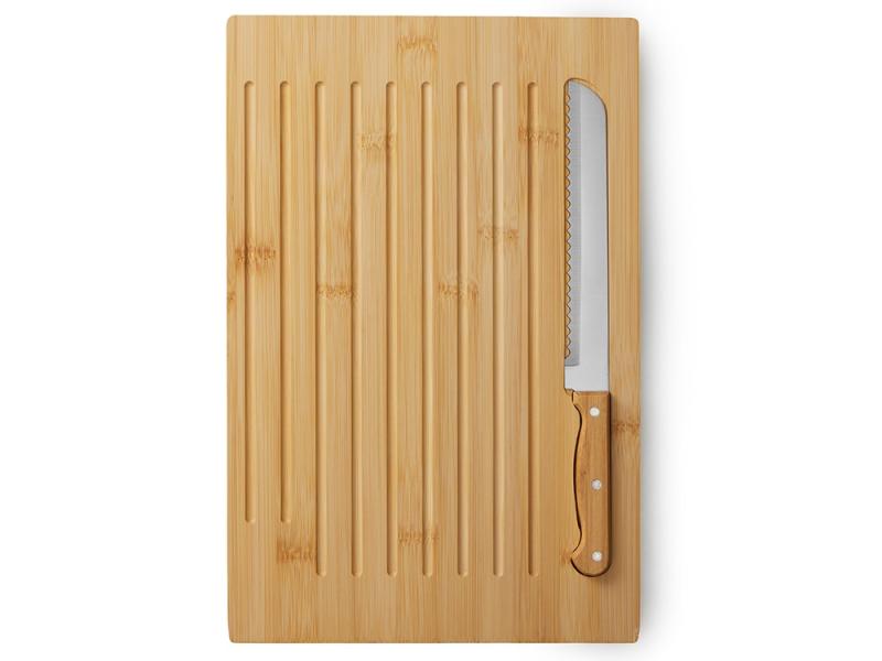 Разделочная доска из бамбука Круста с хлебным ножом