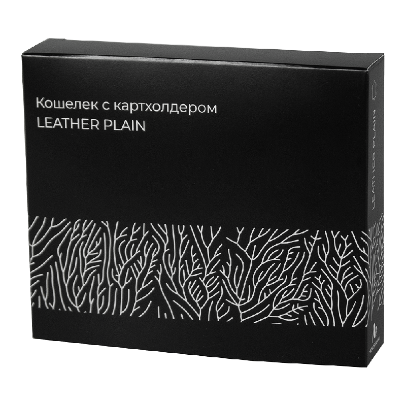 Кошелек с картхолдером для кредитных карт вертикальный Leather Plain из нат. кожи