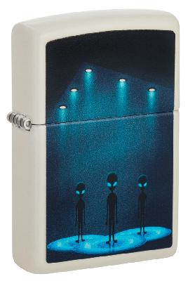 Зажигалка ZIPPO Aliens Design с покрытием Glow In The Dark Green, латунь, 38x13x57 мм