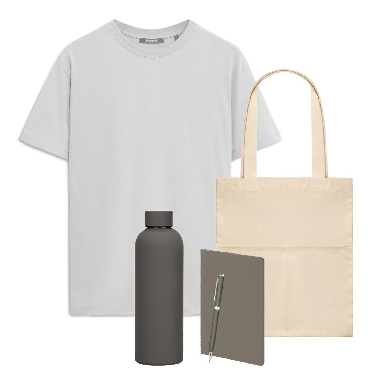 Набор с одеждой KRIS (футболка, термобутылка, ежедневник, ручка, шоппер), L
