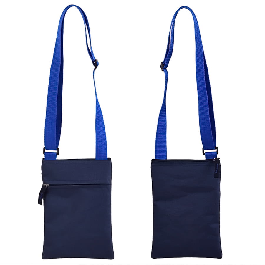 Сумка для документов "ACTIVE" с карманом на молнии,  синий, 18х24 см, полиестер,  шелкография