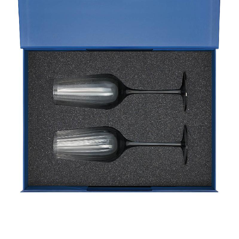 Подарочный набор 2 бокала для шампанского Mancera в синей коробке