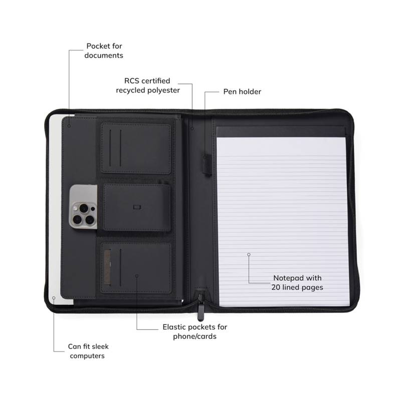 Органайзер VINGA Baltimore из переработанного PU RCS, A4