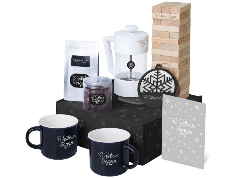 Подарочный набор Re:Together с френчпрессом, кружками и дженгой