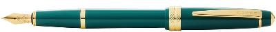 Перьевая ручка Cross Bailey Light Polished Green Resin and Gold Tone, перо F