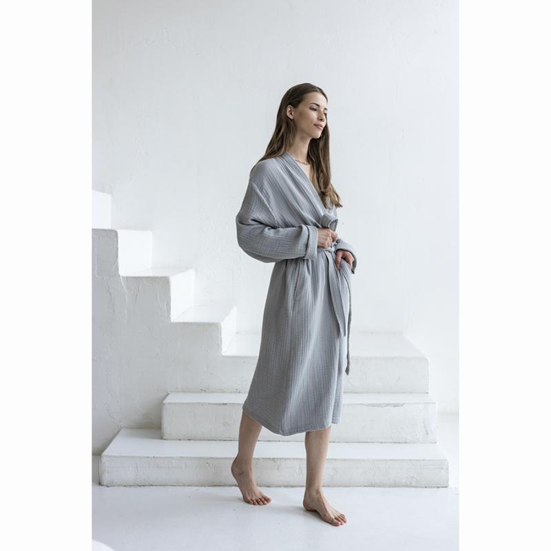 Халат из многослойного муслина  из коллекции essential, размер m