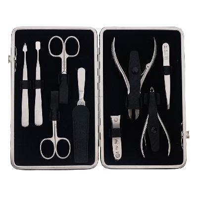 Маникюрный набор Erbe, 9пр Футляр: натуркожа