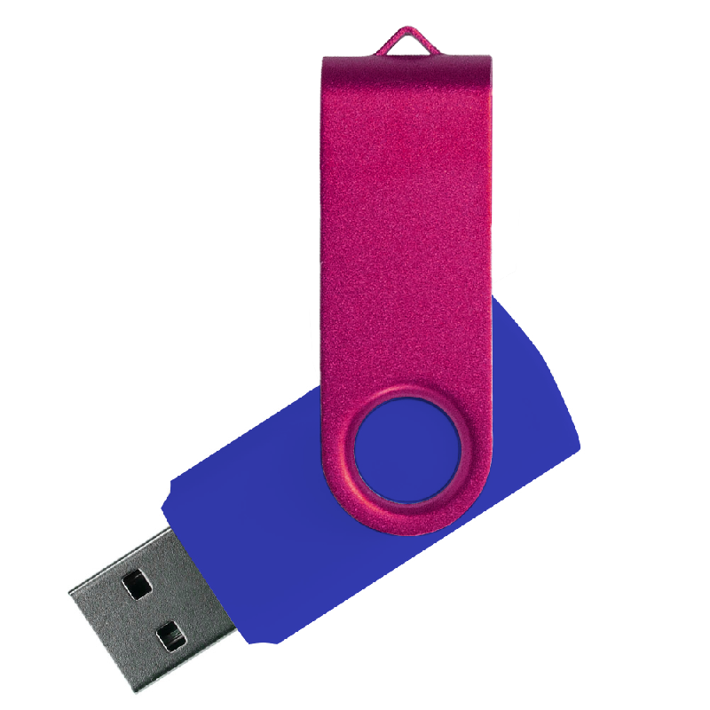 Флеш накопитель USB 2.0 Twister Сolor Mix 16GB, пластик Софт Тачметалл