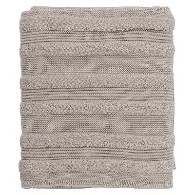 Плед из хлопка с буклированной вязкой  из коллекции essential, 130х170 см