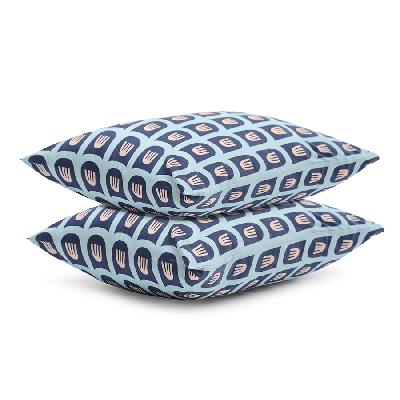 Набор из двух наволочек из сатина с принтом  time из коллекции cuts&pieces, 50х70 см