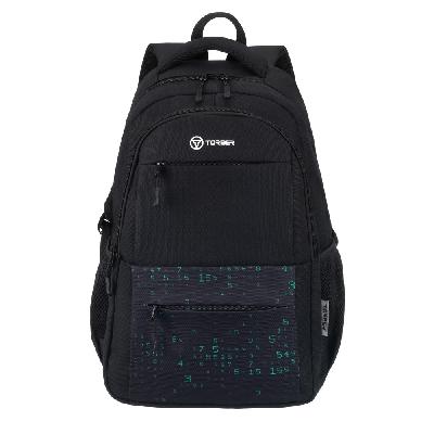 Рюкзак TORBER CLASS X,  с орнаментом, 45 x 30 x 18 см  Мешок для сменной обуви в подарок!!!