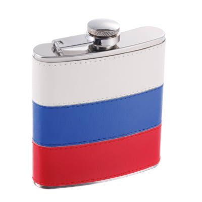 Фляга SQuire 0,18 л, искусственная кожа, вставка