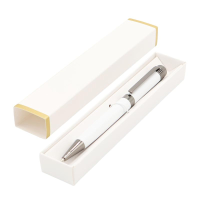 Ручка Senator в коробке Cradle белой с позолотой, белая