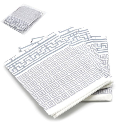 Биоразлагаемая скатерть, бело-серая, набор 5шт