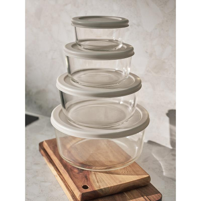 Набор контейнеров для запекания и хранения круглые с крышками, 4 шт.