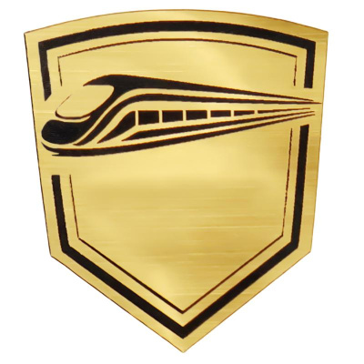 Шильд-наклейка поезд, серебро