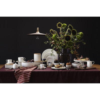 Набор из 3 чаш на деревянной подставке soft ripples, dual glazing, 200 мл