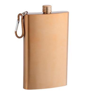 Фляга SQuire 0,27 л, с карабином, медная