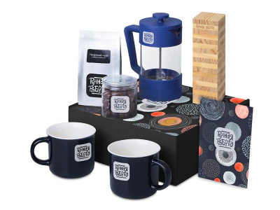 Подарочный набор Re:y. Together  с френчпрессом, кружками и дженгой