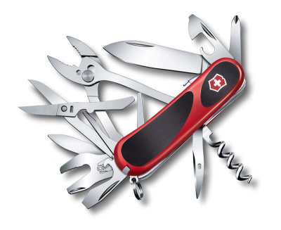 Нож перочинный VICTORINOX Evolution S557, 85 мм, 21 функция, с фиксатором лезвия,  с чёрным