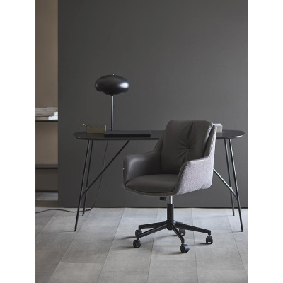 Стул на колесиках allar, экокожа, рогожка