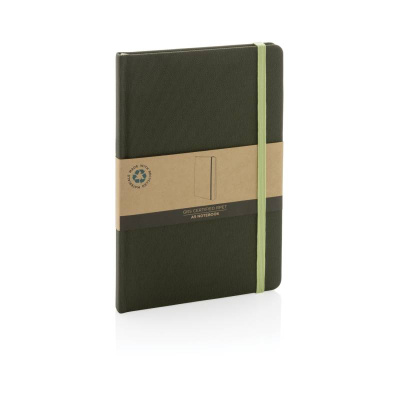 Блокнот с обложкой из rPET (стандарт GRS), А5